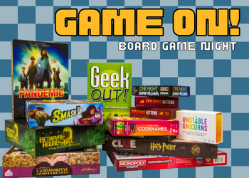 Game On, Board game night, June 23rd at 6PM