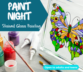 Paint Night, Stained Glass painting, June 20th at 6:00pm