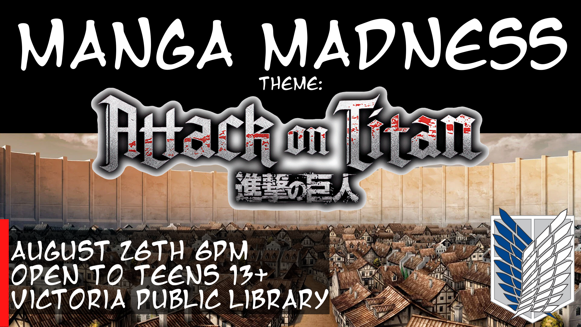 Manga Madness, Anime and Manga club for teens and Young Adults, August 26 at 6pm