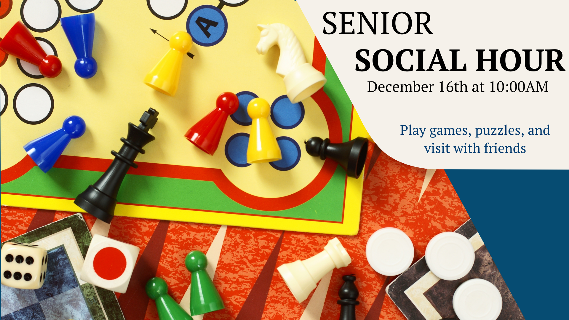 Senior Morning Social Hour, December 16th at 10am