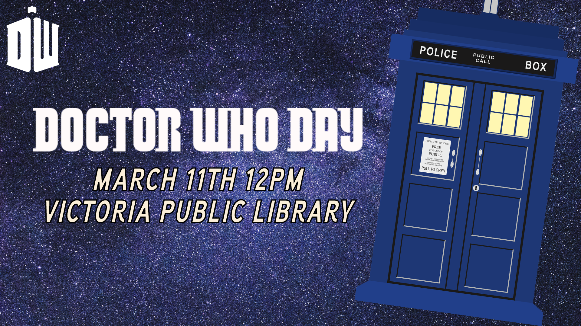 Doctor Who Day March 11at at 12pm