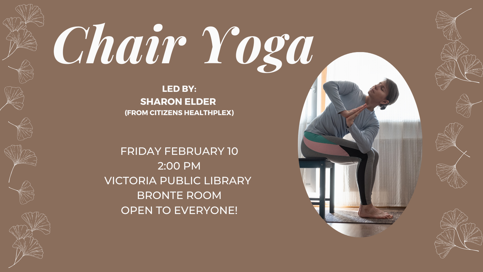 Chair Yoga, Friday February 10th at 2pm
