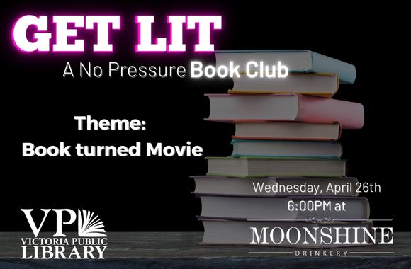 No Pressure Book Club, April 24th at 6pm, Moonshine Drinkery