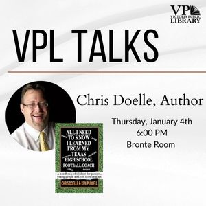 VPL Talks with Chris Doelle, January 4th at 6:00pm