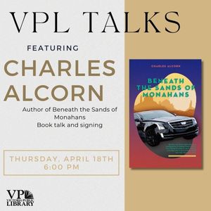 VPL Talks with Author Charles Alcorn, April 18th at 6pm