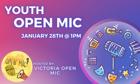 Youth Open Mic, January 28 at 1pm