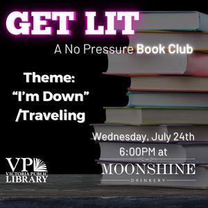 No Pressure Book Club, July 24th at 6pm, Moonshine Drinkery