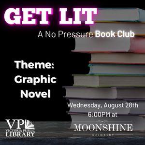 No Pressure Book Club, August 28th at 6pm, Moonshine Drinkery