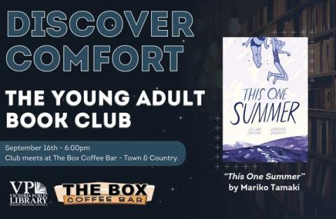 Young adult book club, September 16th at 6pm, The Box Coffee Bar at Town and Country