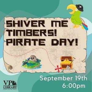 Pirate day, September 19th at 6pm