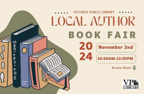 Local Author Book Fair, November 2nd at 10:30AM