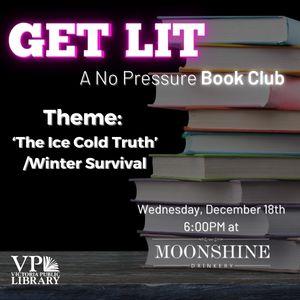 No Pressure Book Club, December 18th at 6pm, Moonshine Drinkery