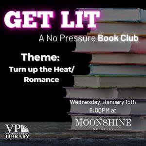 No Pressure Book Club, January 15th at 6pm, Moonshine Drinkery