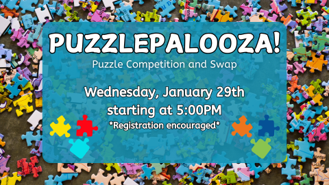 Puzzlepalooza, Puzzle Contest, January 29th at 5pm, Registration encouraged