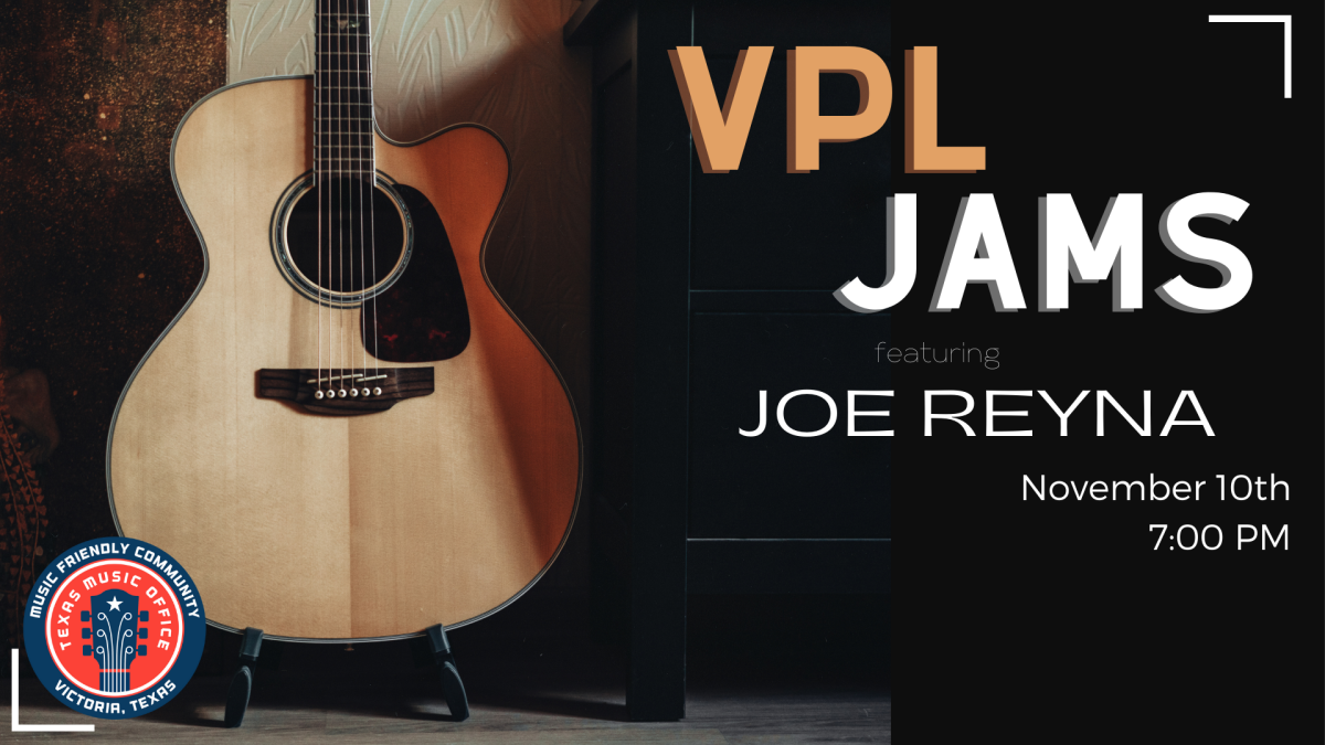 VPL Jams featuring Joe Reyna, November 10th at 7PM