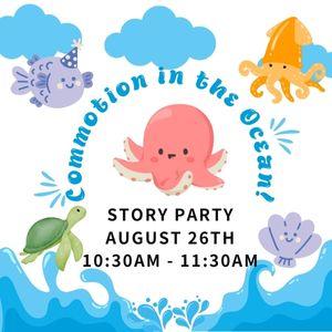 August 26th story party at 10:30am