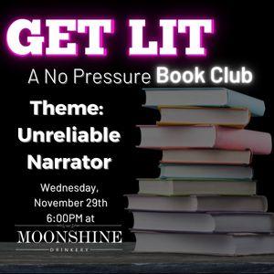 No Pressure book club, November 29th at 6pm, Theme: Unreliable Narrator