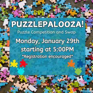 Puzzlepalooza, Puzzle Contest, January 29th at 5pm, Registration encouraged