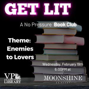 No Pressure Book Club, February 19th at 6pm, Moonshine Drinkery