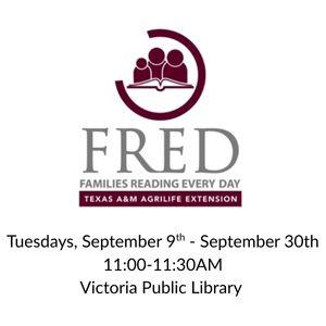 Texas A&M AgriLife Families Read Every Day, Tuesdays staring September 9th, 11am