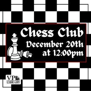 Chess Club, December 20th at 12:00PM, Victoria Public Library 