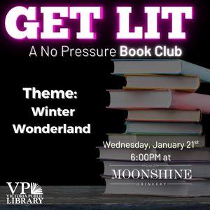No Pressure Book Club, January 21st at 6:00PM, Moonshine Drinkery